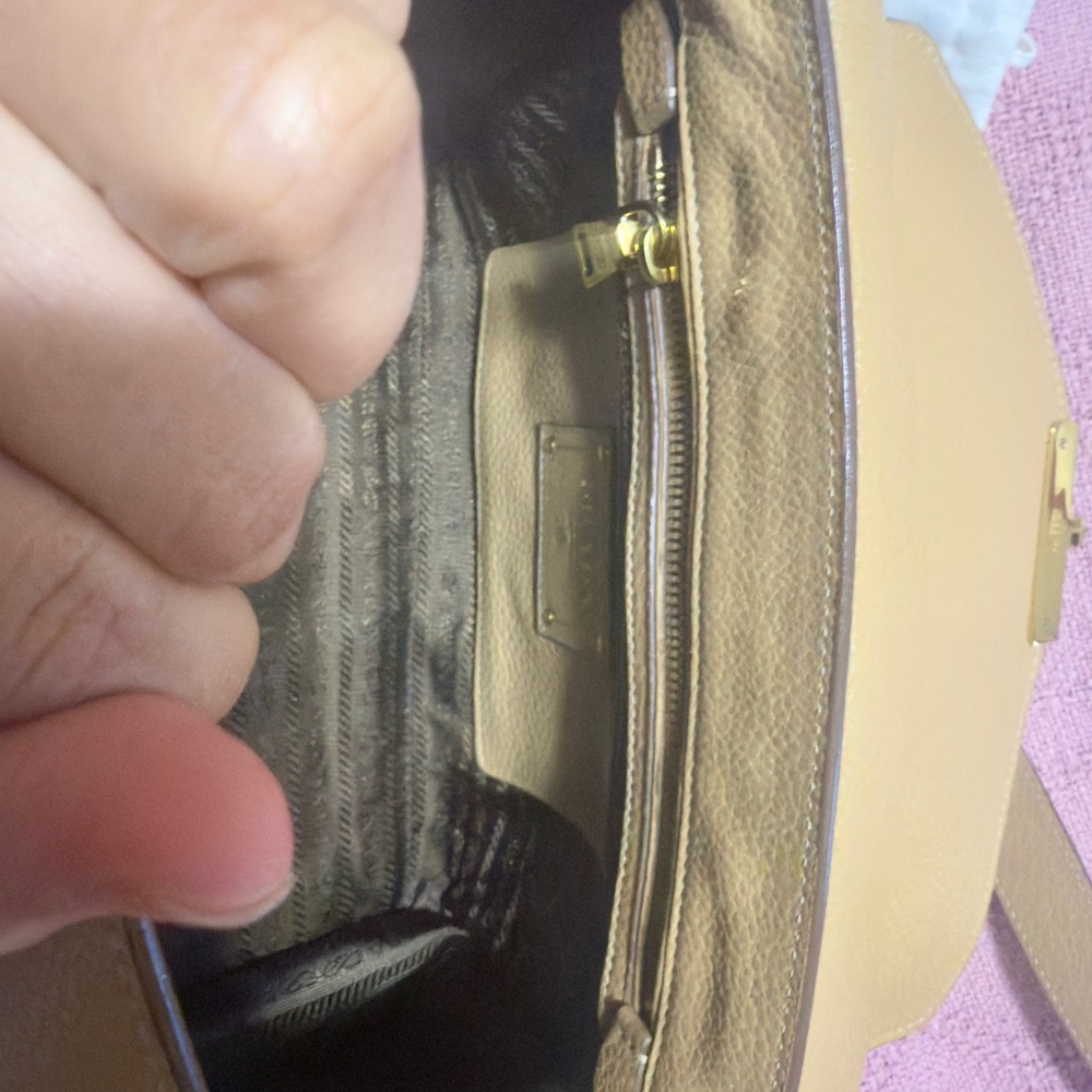 3Way #Prada Vitello Daino Caramel Calf
Leather Bag - Picture 5 of 9